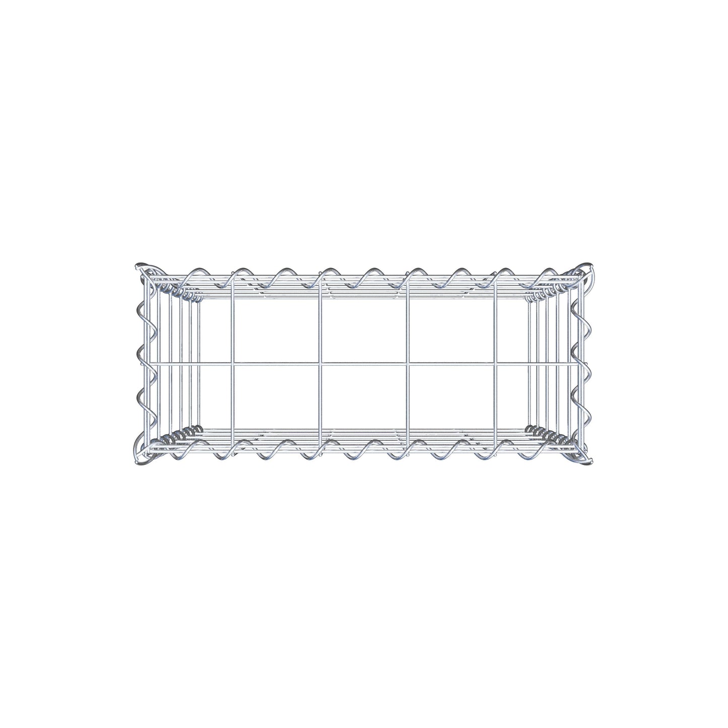Opvokset gabion type 3 50 cm x 50 cm x 20 cm (L x H x D), maskestørrelse 10 cm x 10 cm, spiral