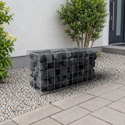 Gabion 100 cm x 50 cm x 40 cm (L x H x D), maskestørrelse 10 cm x 10 cm, spiral