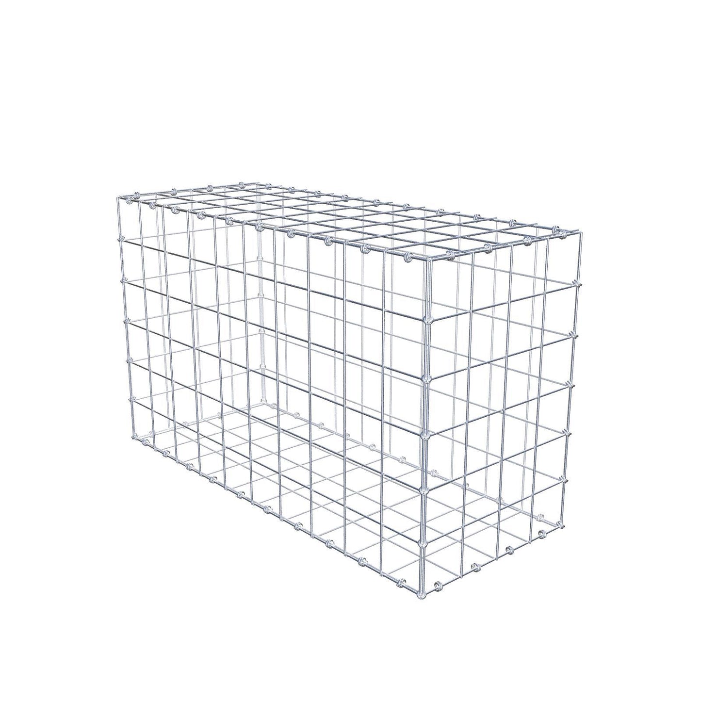 Gabion 100 cm x 60 cm x 40 cm (L x H x D), maskstorlek 10 x 10 cm, spiralring