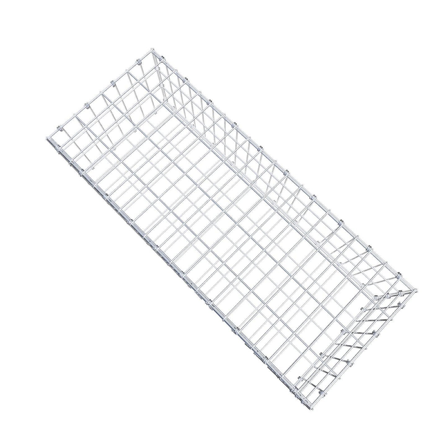 Gabion 100 cm x 30 cm x 40 cm (L x H x D), maskstorlek 5 x 10 cm, spiralring