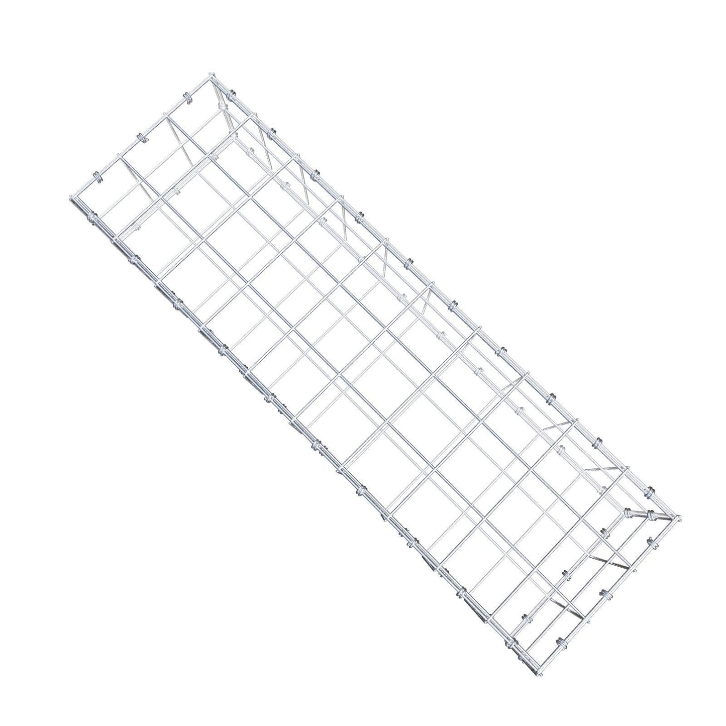 Gabion 100 cm x 20 cm x 30 cm (L x H x D), maskestørrelse 10 x 10 cm, spiralring