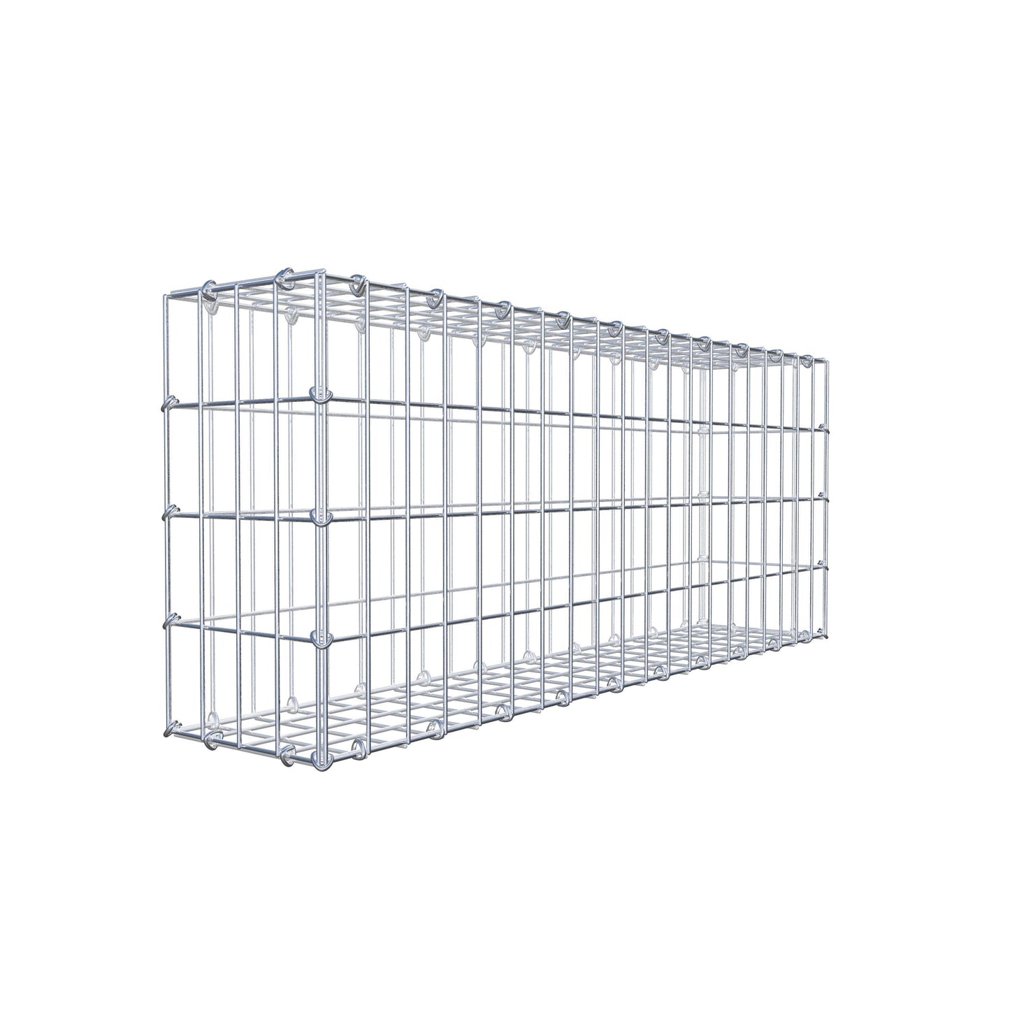 Gabion 100 cm x 40 cm x 20 cm (L x H x P), mailles 5 cm x 10 cm, anneau en C