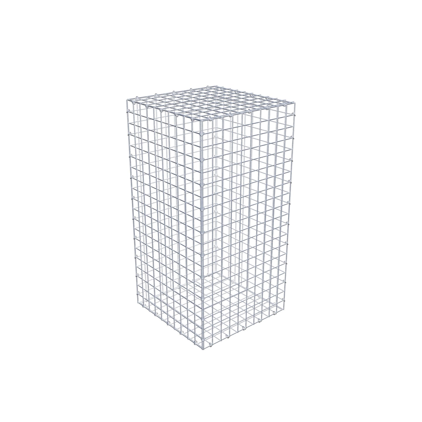 Gabbione 100 cm x 50 cm x 50 cm (L x H x P), maglia 5 cm x 5 cm, anello a C