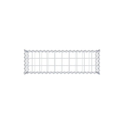 Schanskorf 100 cm x 30 cm x 30 cm (L x H x D), maaswijdte 10 cm x 10 cm, spiraalvormig
