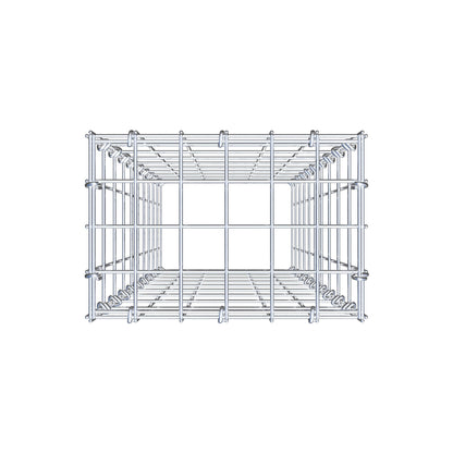 Anbaugabione Typ 3 100 cm x 30 cm x 20 cm (L x H x T), Maschenweite 5 cm x 10 cm, C-Ring