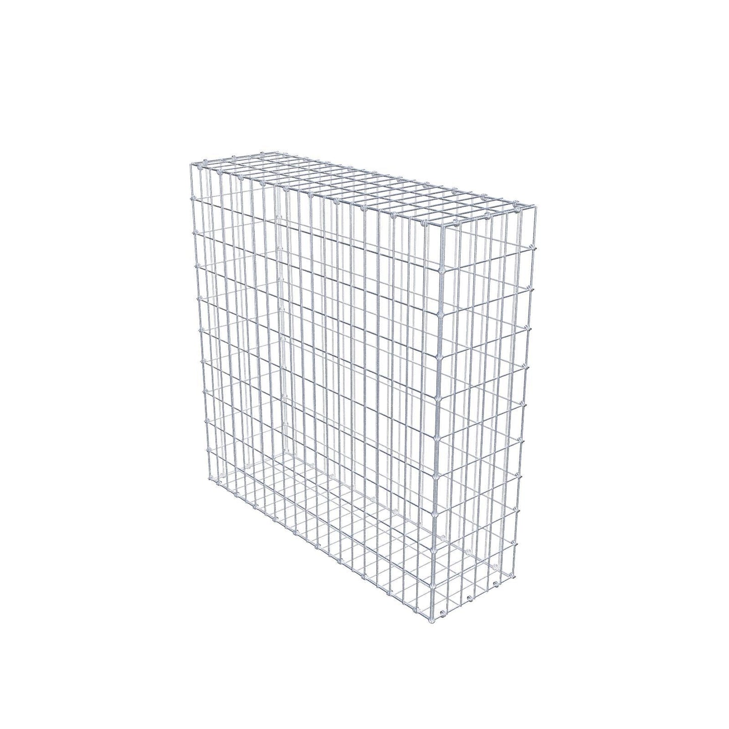 Gabbione 100 cm x 100 cm x 30 cm (L x H x P), maglia 5 x 10 cm, anello a spirale