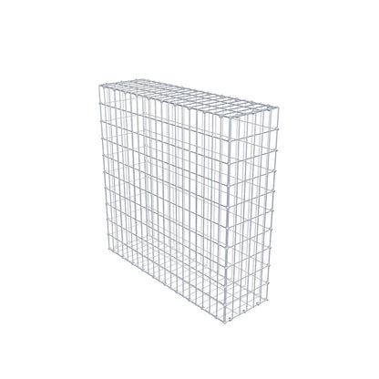 Gabbione 100 cm x 100 cm x 30 cm (L x H x P), maglia 5 x 10 cm, anello a spirale