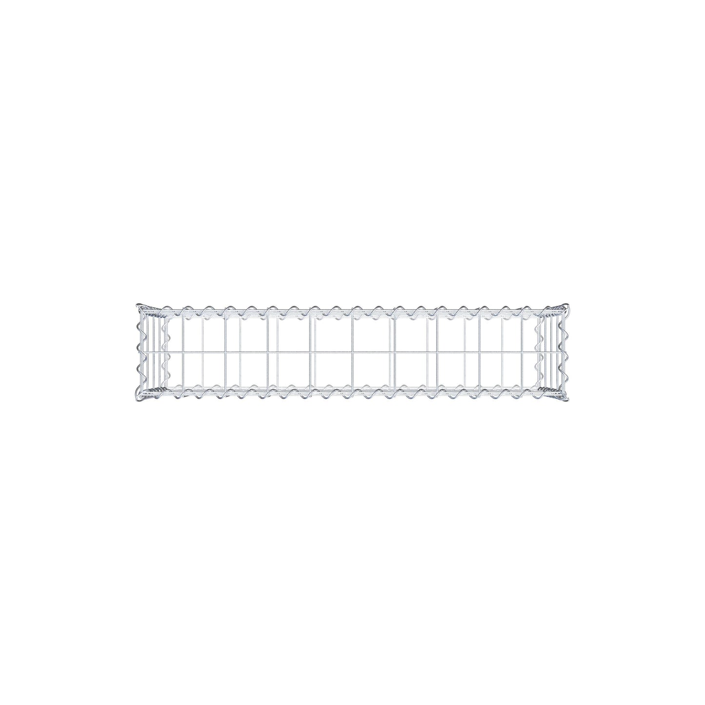 Gabione 100 cm x 40 cm x 20 cm (L x H x T), Maschenweite 10 cm x 10 cm, Spirale