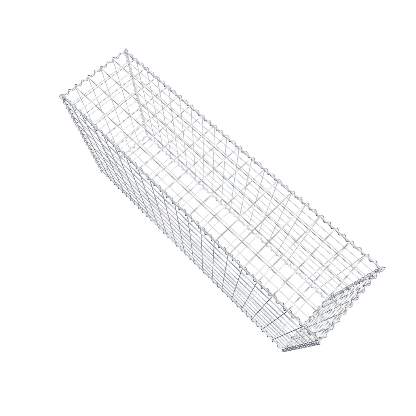 Gavión 200 cm x 100 cm x 50 cm (largo x alto x fondo), malla 10 cm x 10 cm, en espiral