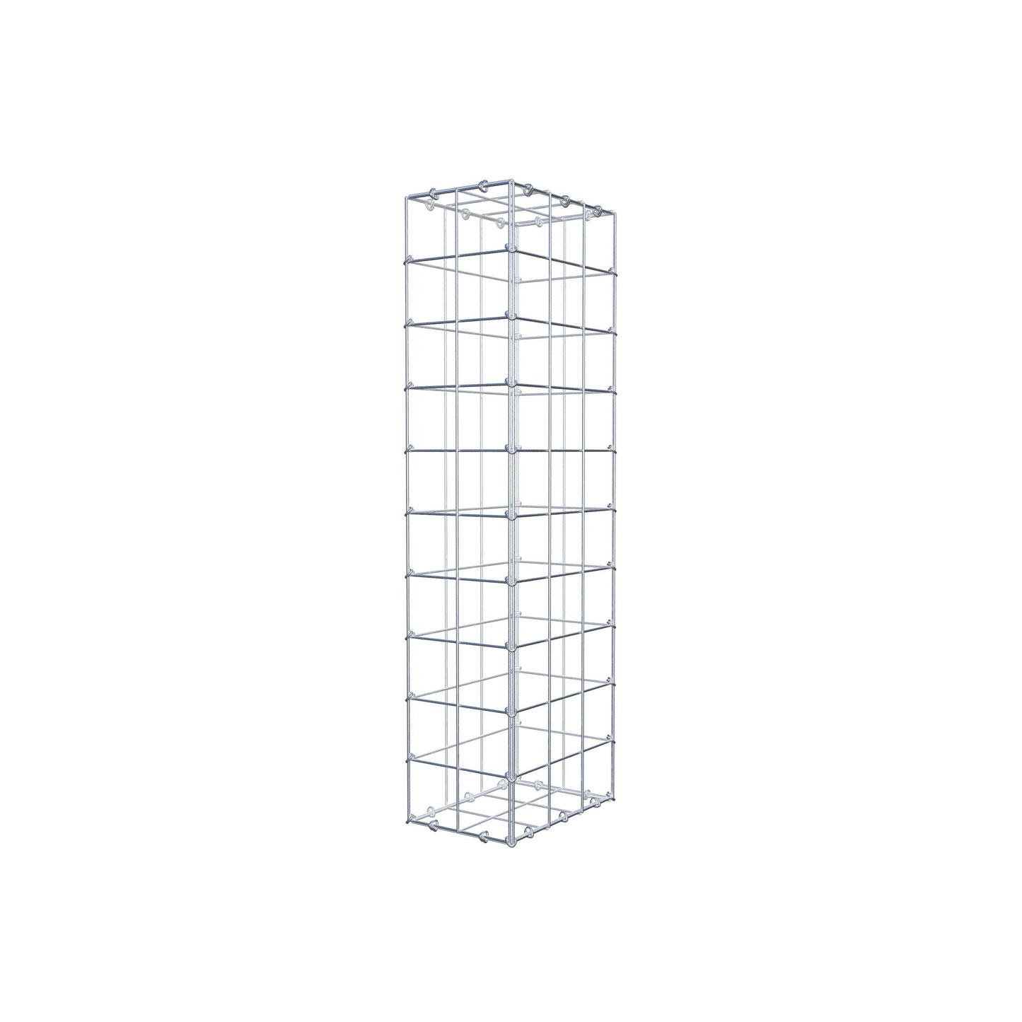 Gavión 100 cm x 30 cm x 20 cm (L x A x P), malla 10 cm x 10 cm, anillo en C