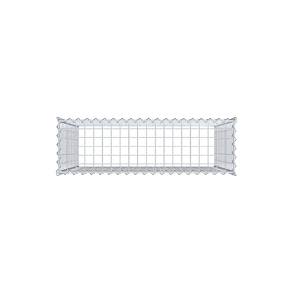 Anbaugabione Typ 3 100 cm x 90 cm x 30 cm (L x H x T), Maschenweite 5 cm x 5 cm, Spirale