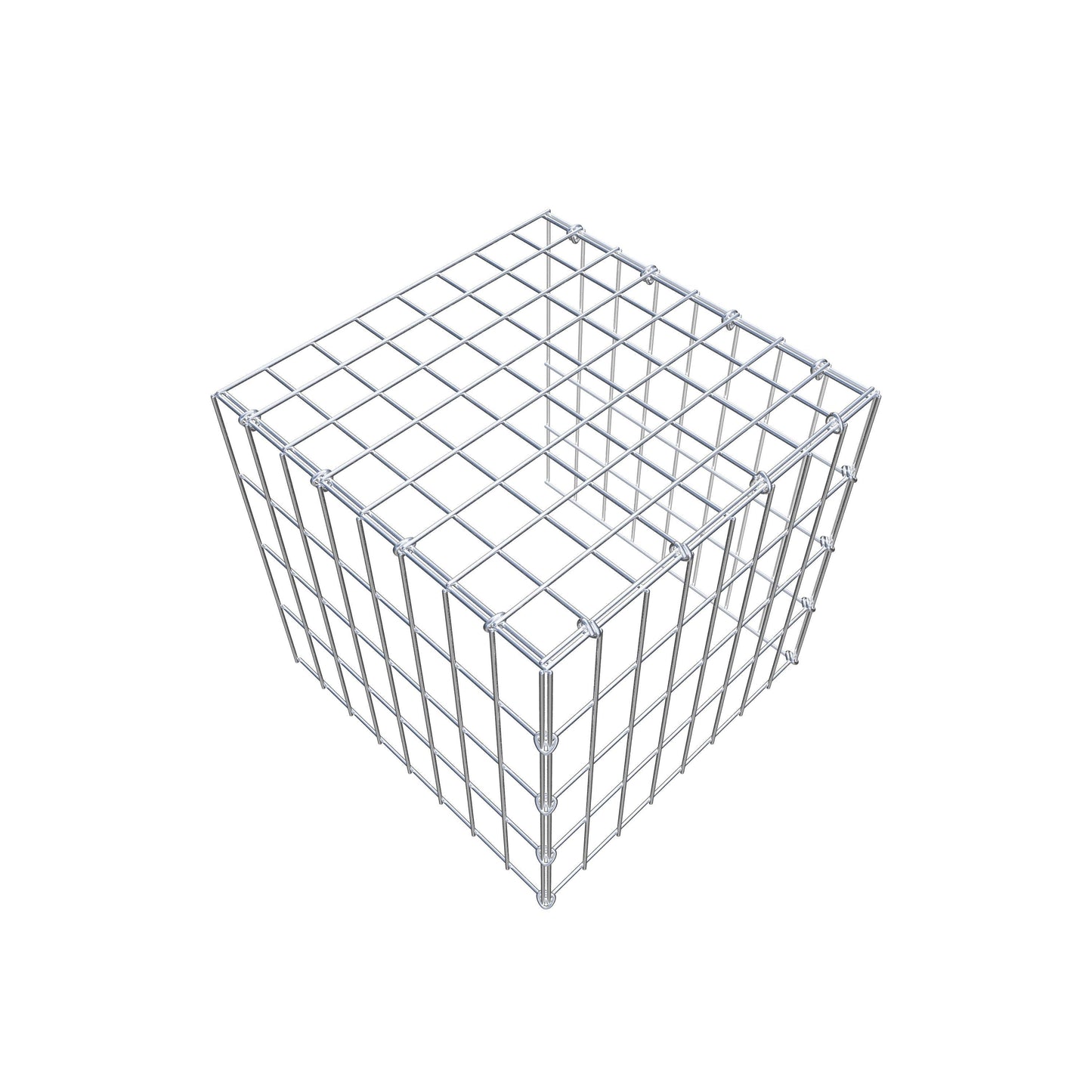 Mounted gabion type 4 40 cm x 40 cm x 40 cm (L x H x D), mesh size 5 cm x 10 cm, C-ring