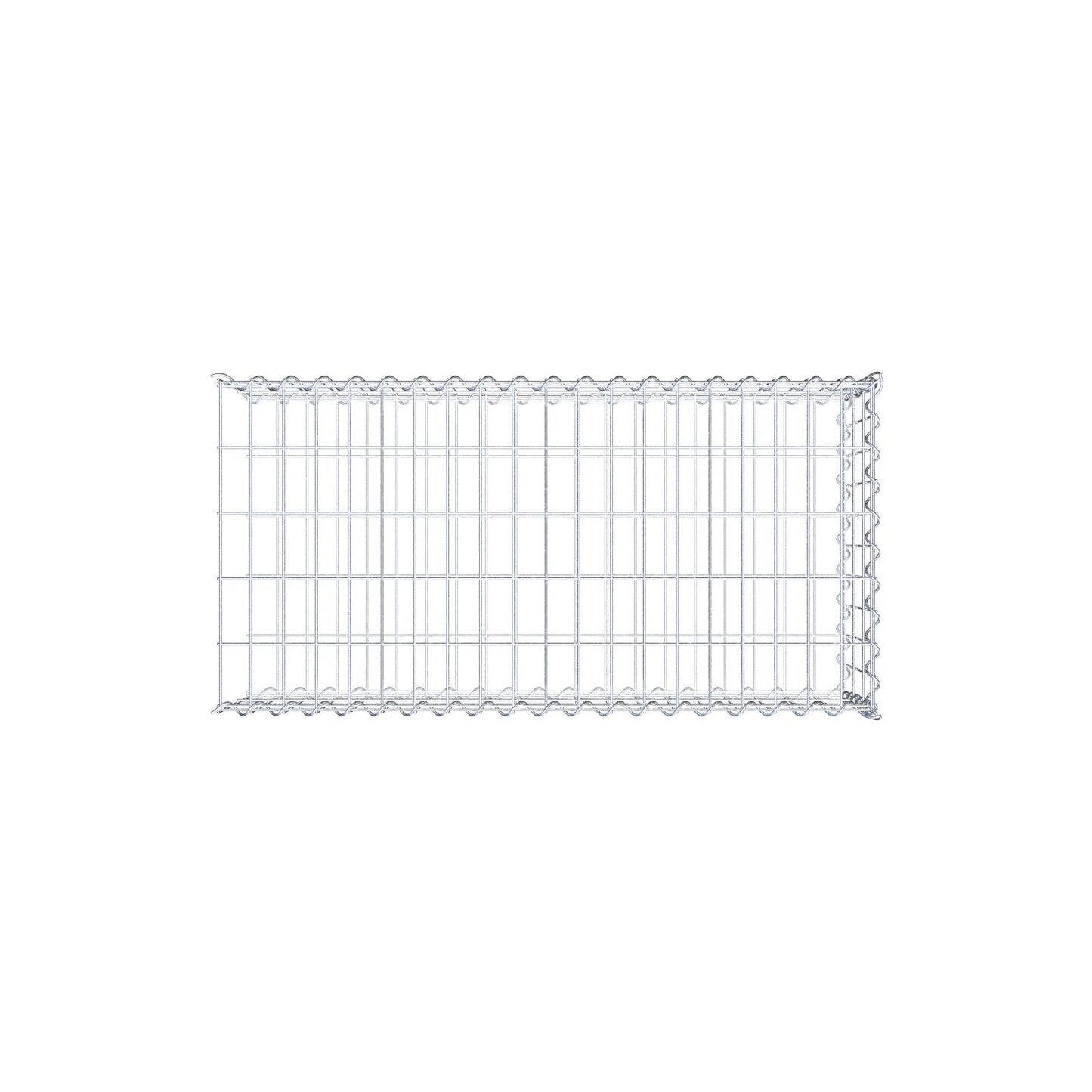 Gabion rapporté type 2 100 cm x 30 cm x 50 cm (L x H x P), mailles 5 cm x 10 cm, spirale