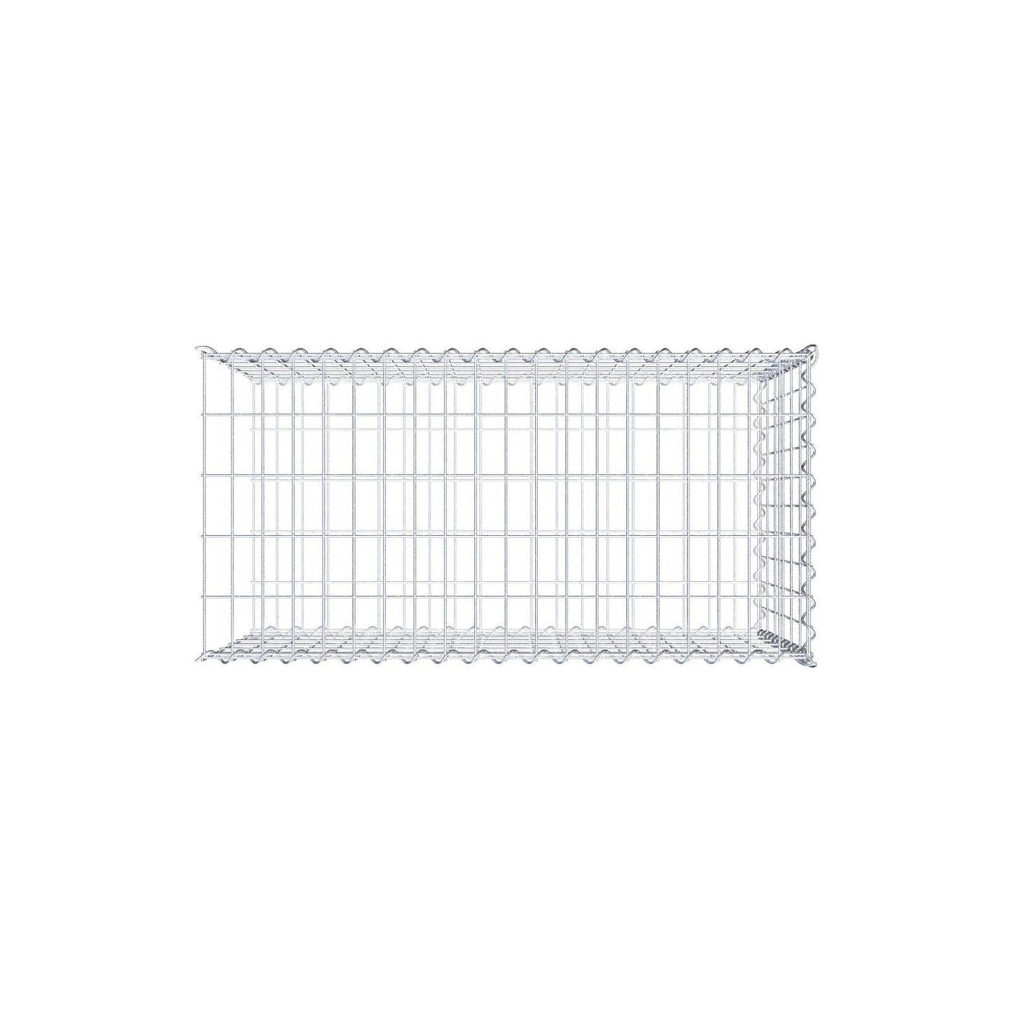 Anbaugabione Typ 2 100 cm x 60 cm x 50 cm (L x H x T), Maschenweite 5 cm x 10 cm, Spirale