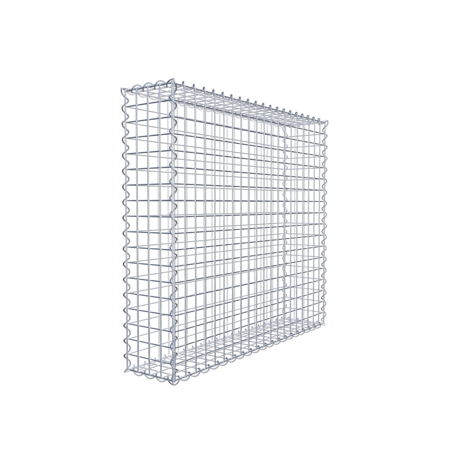 Schanskorf 100 cm x 90 cm x 20 cm (L x H x D), maaswijdte 5 cm x 5 cm, spiraalvormig