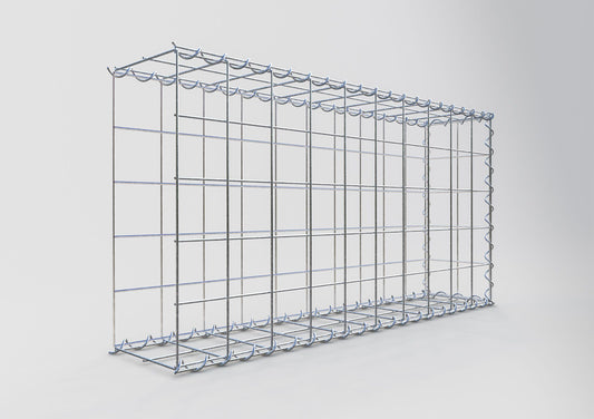 Opvokset gabion type 2 100 cm x 50 cm x 20 cm (L x H x D), maskestørrelse 10 cm x 10 cm, spiral