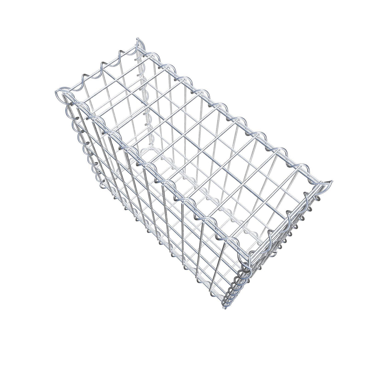 Gabione 50 cm x 40 cm x 20 cm (L x H x T), Maschenweite 5 cm x 10 cm, Spirale