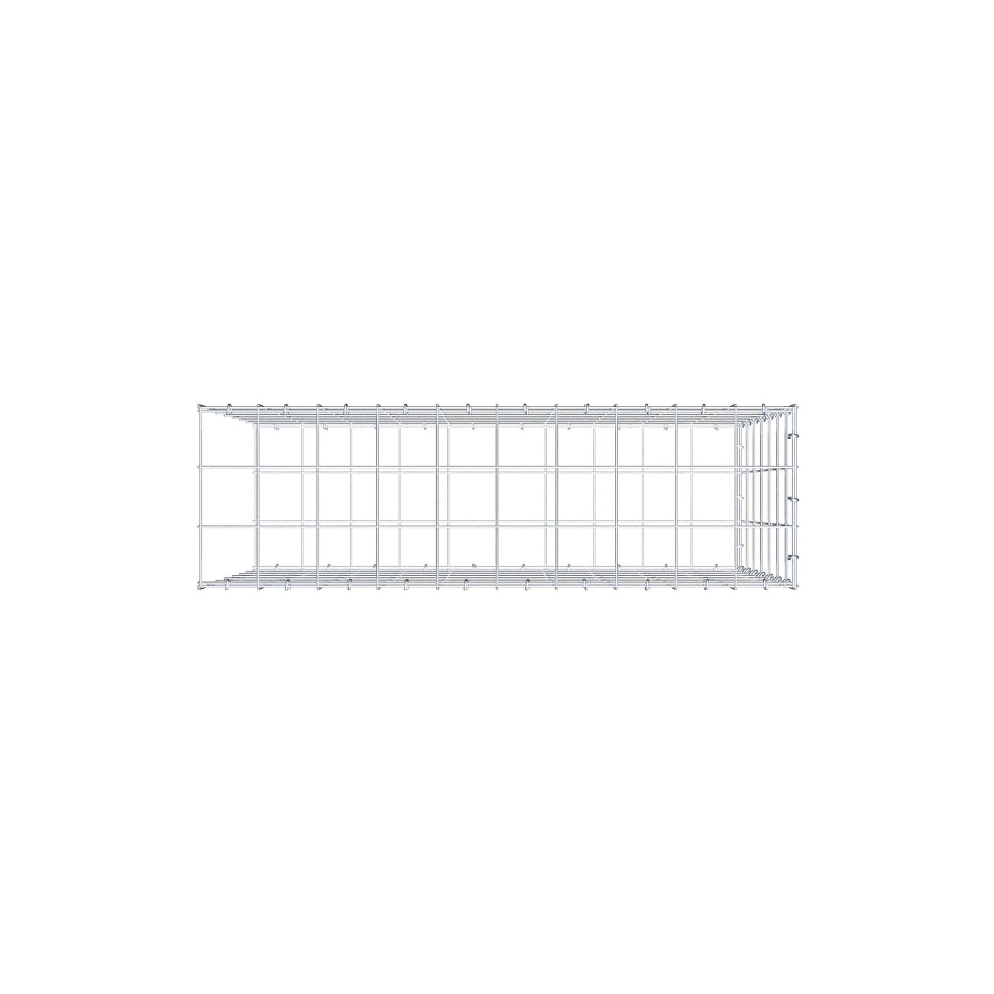 Pila adicional tipo 2 100 cm x 70 cm x 30 cm (L x A x P), malla 10 cm x 10 cm, anillo en C