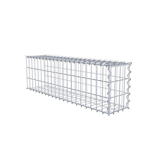 Gabion rapporté type 2 100 cm x 30 cm x 20 cm (L x H x P), mailles 5 cm x 10 cm, spirale