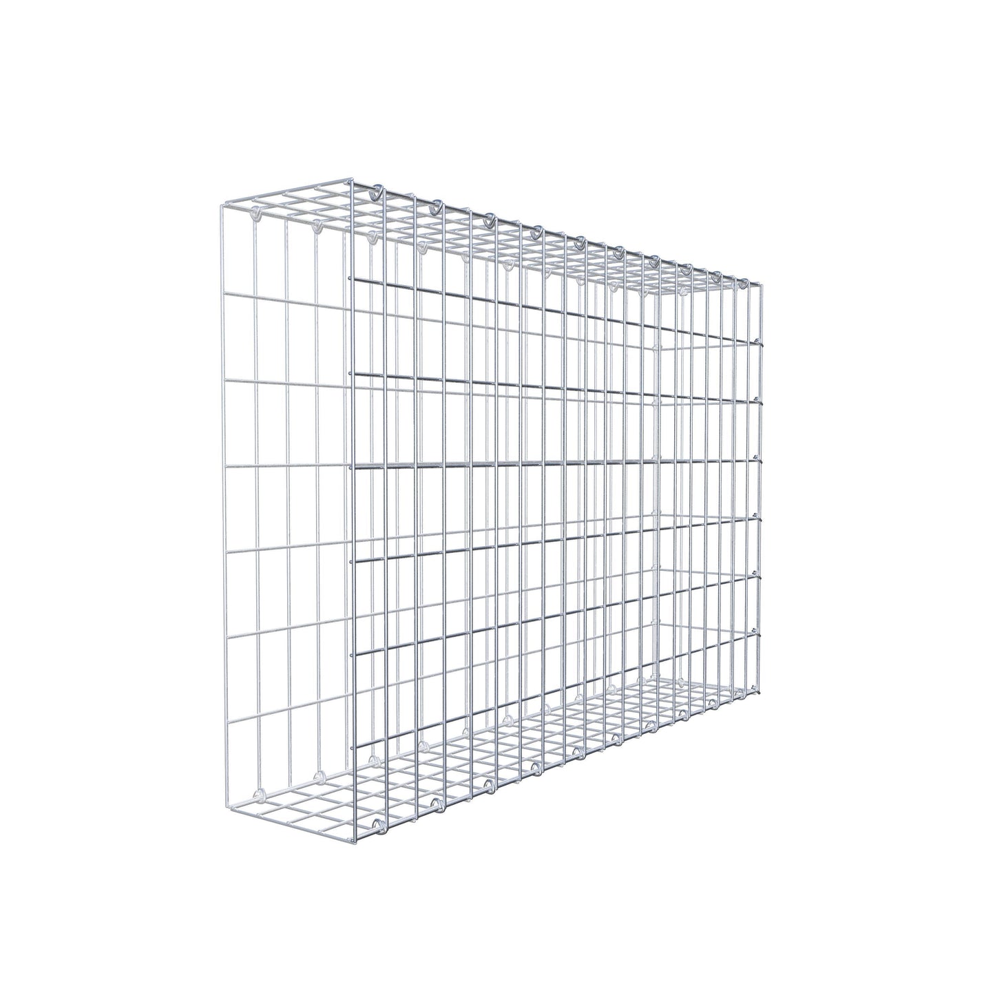 Monteret gabion type 2 100 cm x 70 cm x 20 cm, maskestørrelse 5 cm x 10 cm, C-ring