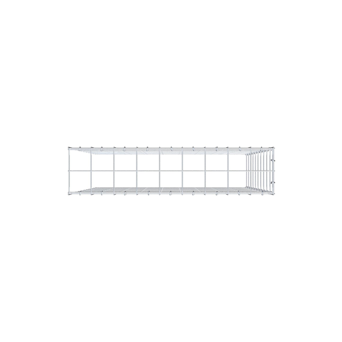 Mounted gabion type 4 100 cm x 90 cm x 20 cm (L x H x D), mesh size 10 cm x 10 cm, C-ring