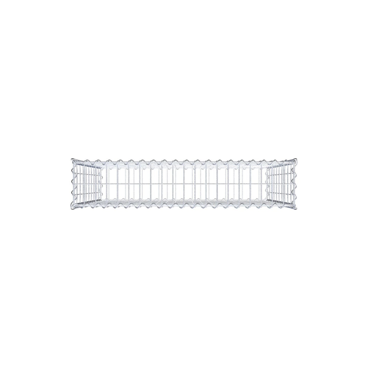 Gabione 100 cm x 100 cm x 20 cm (L x H x T), Maschenweite 5 cm x 10 cm, Spirale