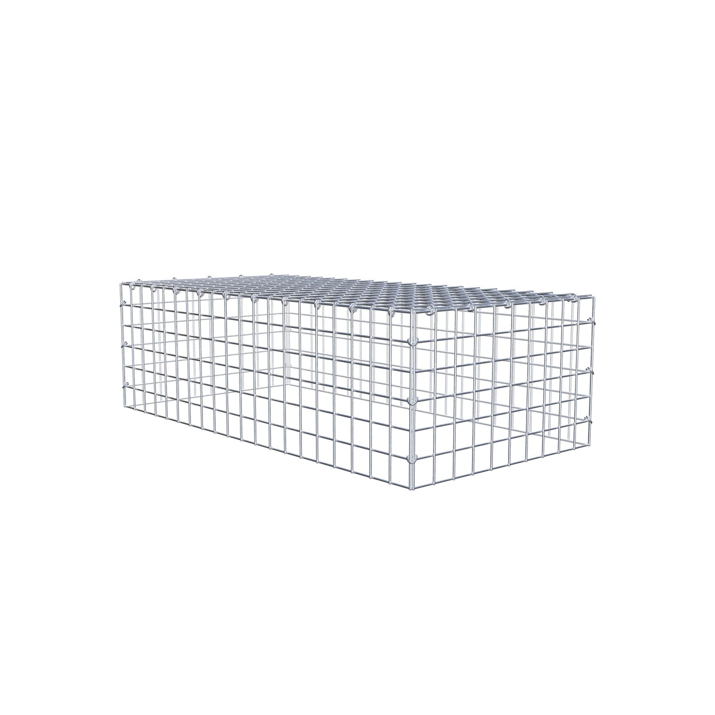 Anbaugabione Typ 3 100 cm x 30 cm x 50 cm (L x H x T), Maschenweite 5 cm x 5 cm, C-Ring