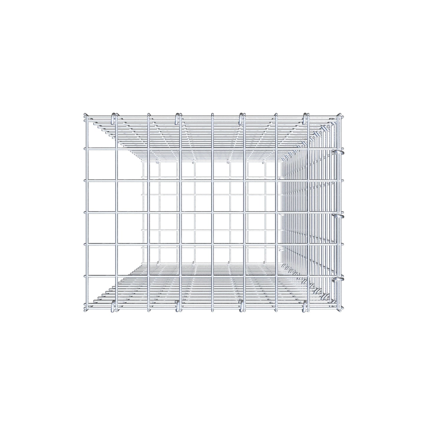 Gavión acoplable tipo 2 100 cm x 40 cm x 30 cm (L x A x P), malla 5 cm x 5 cm, anillo en C