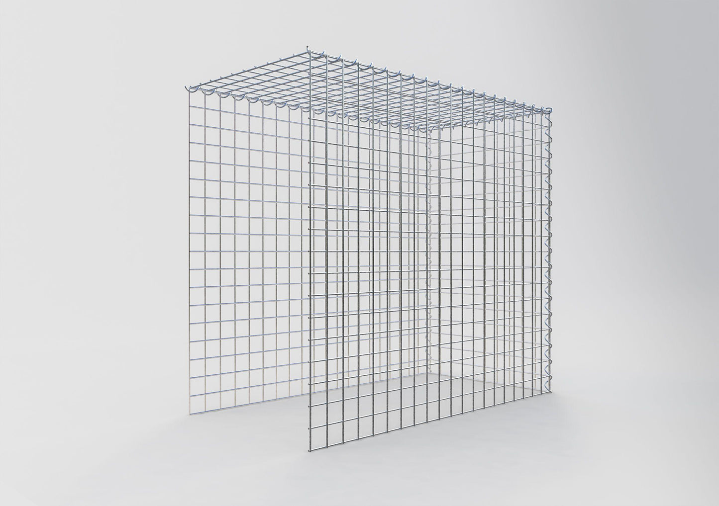 Anbaugabione Typ 4 100 cm x 90 cm x 50 cm (L x H x T), Maschenweite 5 cm x 5 cm, Spirale