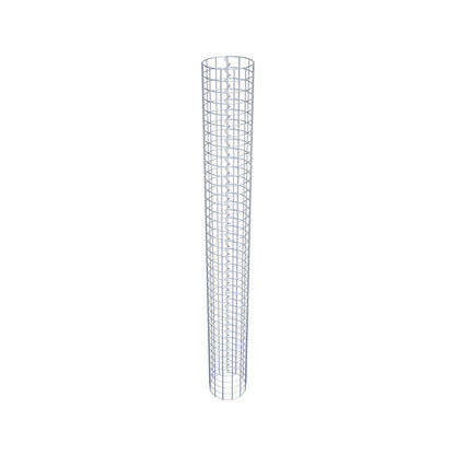 Columna de gaviones redonda de 22 cm de diámetro, 200 cm de altura, malla de 5 cm x 5 cm