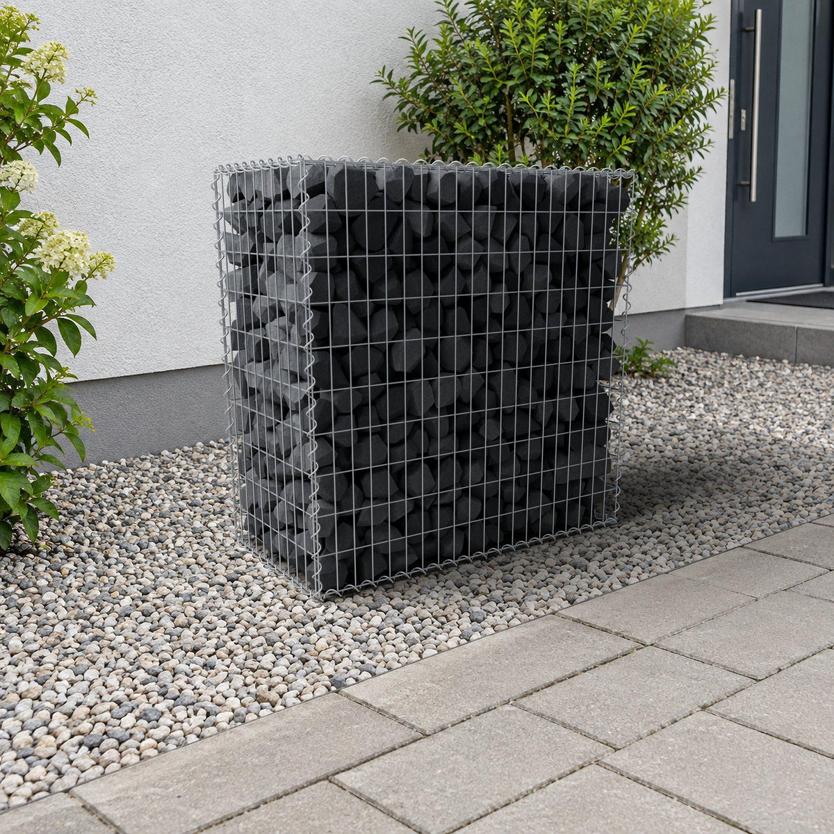 Gabion 100 cm x 100 cm x 50 cm (L x H x D), maskstorlek 5 cm x 10 cm, spiral