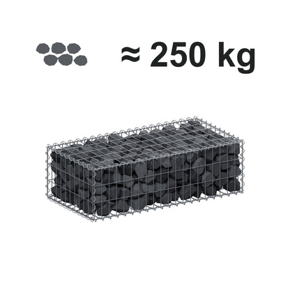 Gabione 100 cm x 30 cm x 50 cm (L x H x T), Maschenweite 5 cm x 10 cm, Spirale