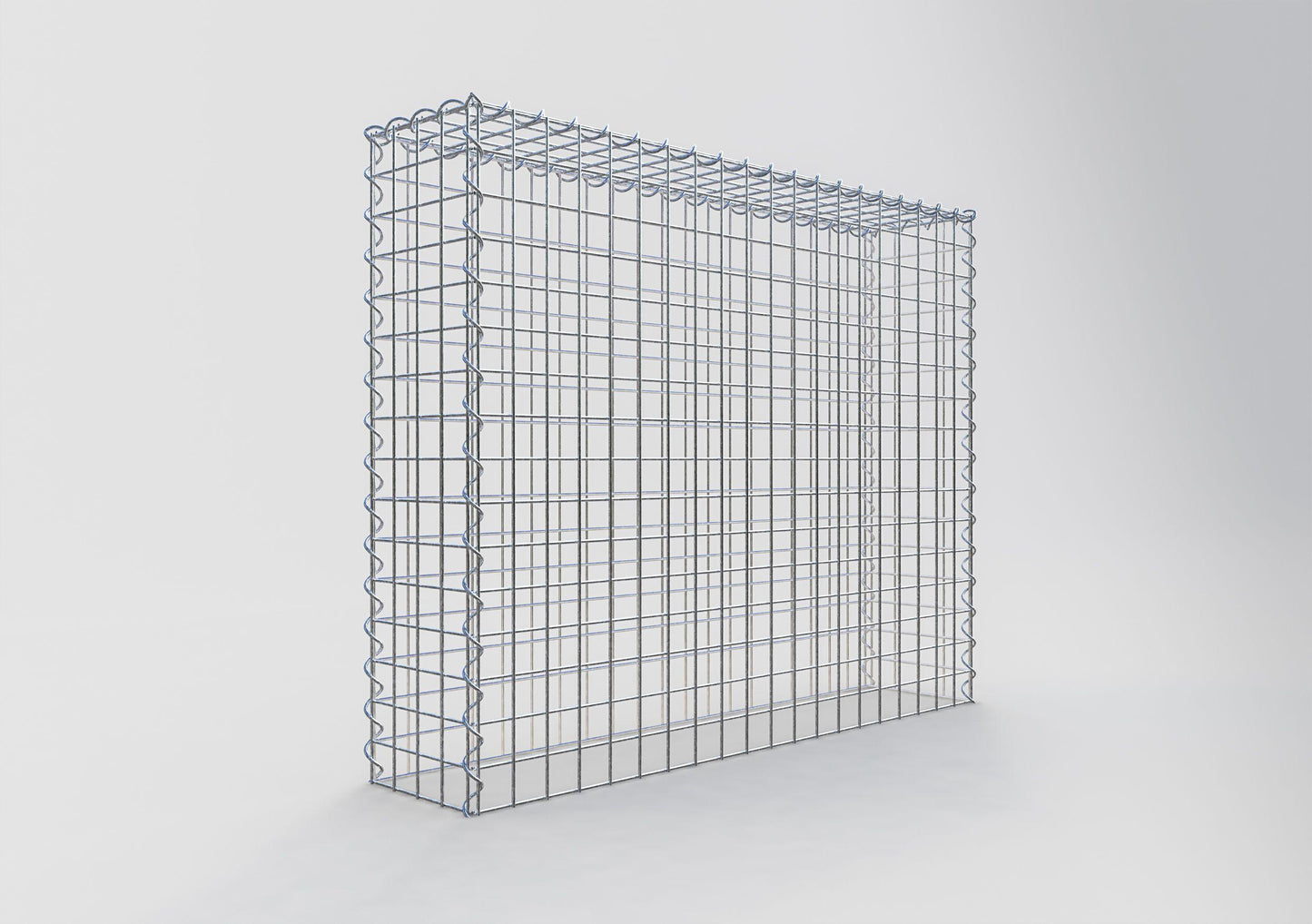 Gavión adulto tipo 3 100 cm x 80 cm x 30 cm (largo x alto x profundidad), tamaño de malla 5 cm x 5 cm, espiral