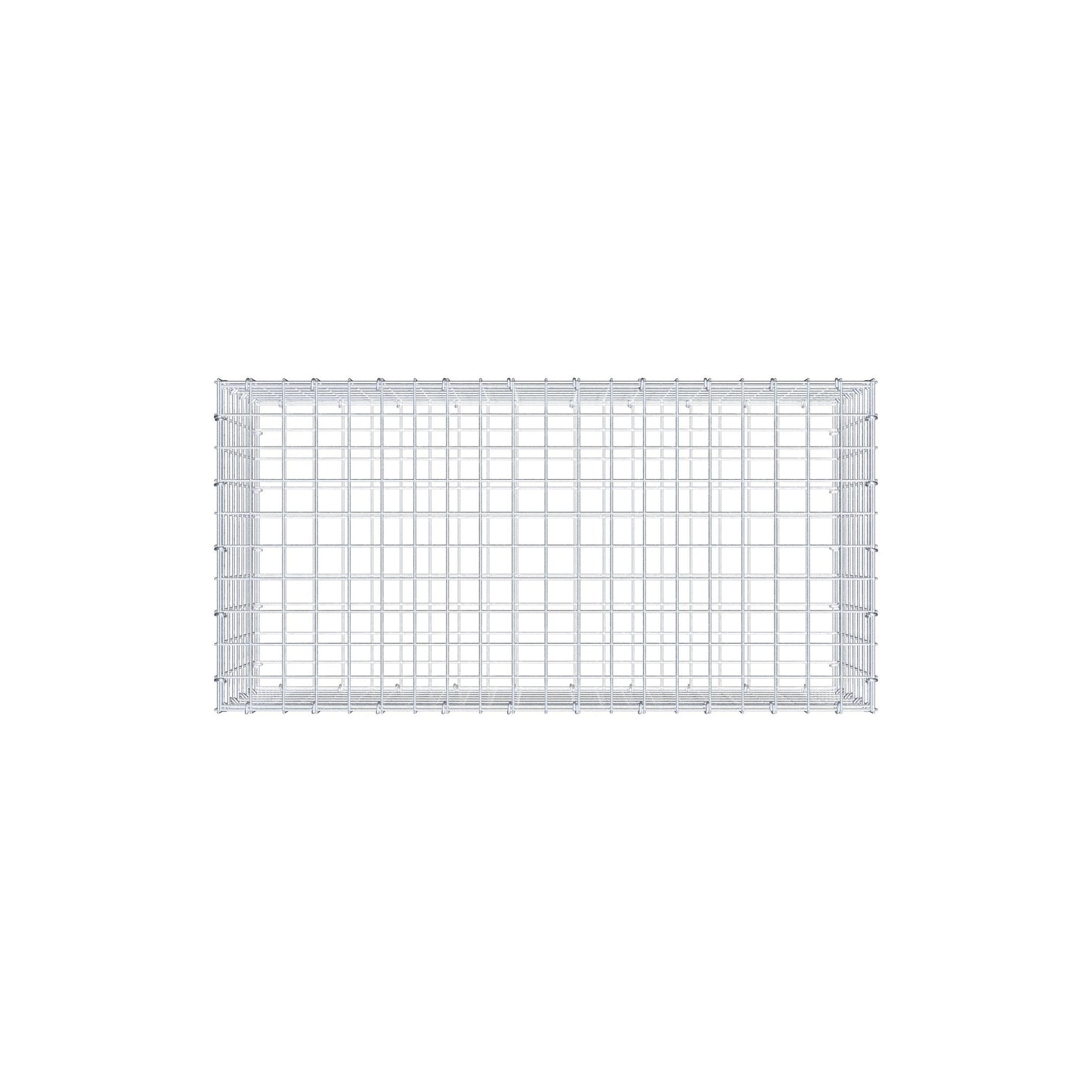 Gabbione 100 cm x 40 cm x 50 cm (L x H x P), maglia 5 cm x 5 cm, anello a C