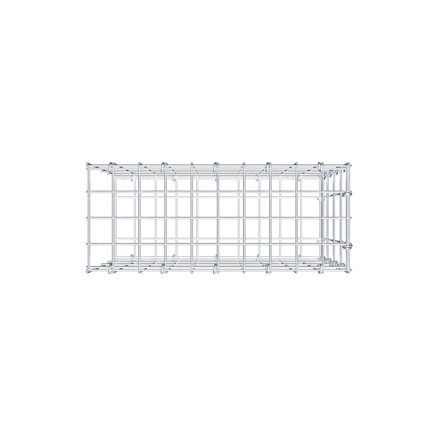 Anbaugabione Typ 2 50 cm x 40 cm x 20 cm, Maschenweite 5 cm x 10 cm, C-Ring