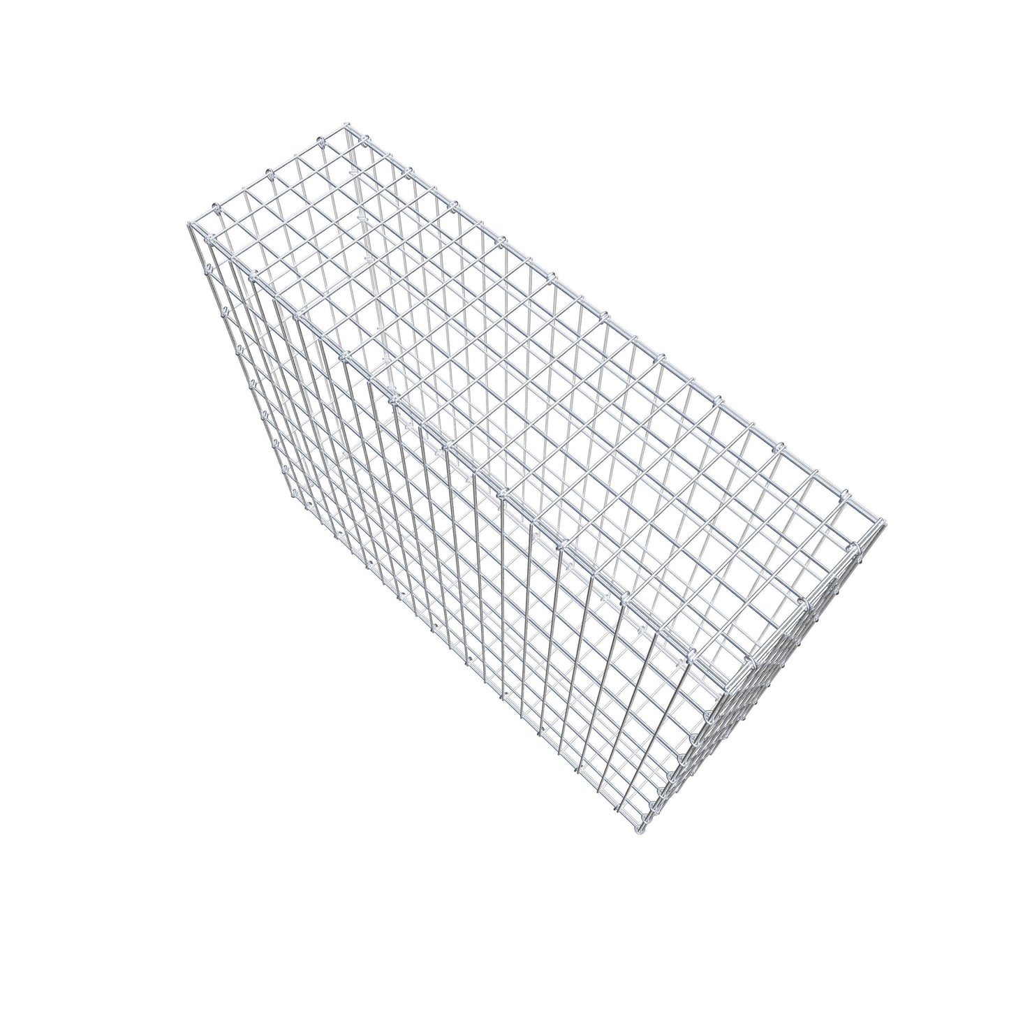 Gavión 100 cm x 80 cm x 30 cm (L x A x P), luz de malla 5 cm x 10 cm, anillo en C