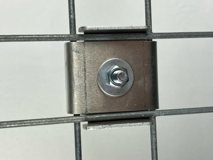 Lot de 2 PINCEAUX avec SUPPORT DE CLÔTURE 5 x 5 Support de clôture Gabion, aluminium