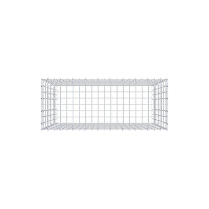 Monteret gabion type 3 100 cm x 100 cm x 40 cm (L x H x D), maskestørrelse 5 cm x 10 cm, C-ring
