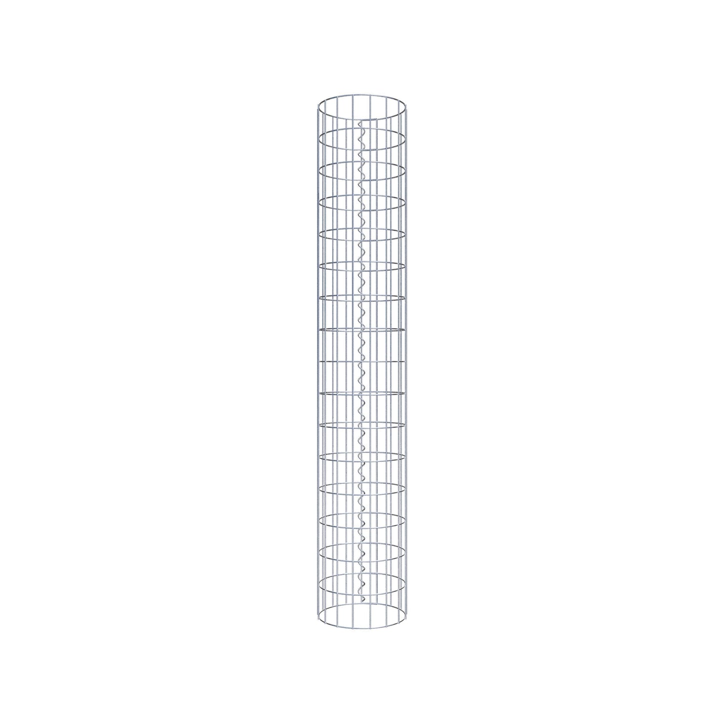 Columna de gaviones redonda 27 cm de diámetro, 160 cm de altura, malla 5 cm x 10 cm