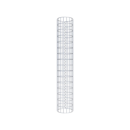 Columna de gaviones redonda 27 cm de diámetro, 160 cm de altura, malla 5 cm x 10 cm