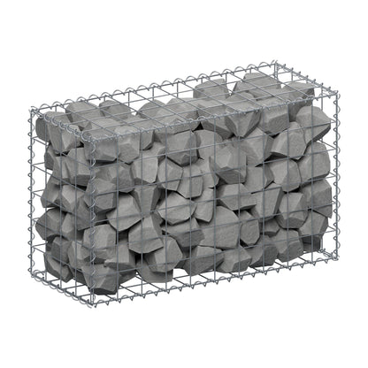 Gabione 100 cm x 60 cm x 40 cm (L x H x T), Maschenweite 10 cm x 10 cm, Spirale