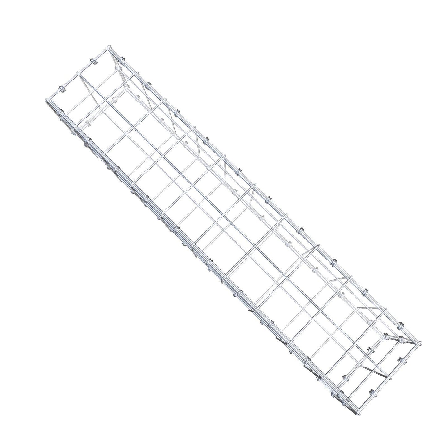 Gabion 100 cm x 20 cm x 20 cm (L x H x D), maskstorlek 10 x 10 cm, spiralring