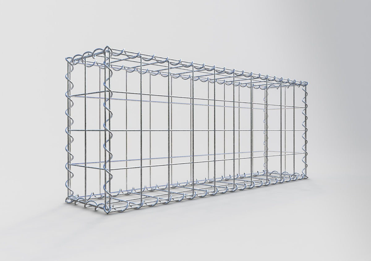 Gabion 100 cm x 40 cm x 20 cm (L x H x P), mailles 10 cm x 10 cm, spirale