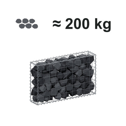 Gabione 100 cm x 60 cm x 20 cm (L x H x T), Maschenweite 10 cm x 10 cm, Spirale
