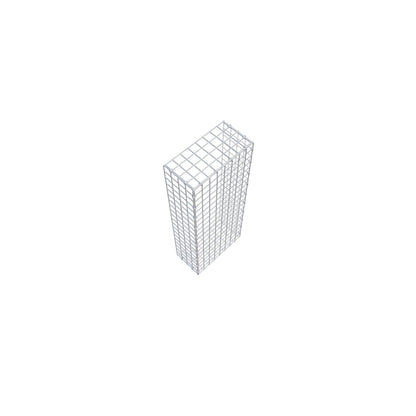 Type 2 oplegkorf 100 cm x 20 cm x 40 cm (L x H x D), maaswijdte 5 cm x 5 cm, C-ring