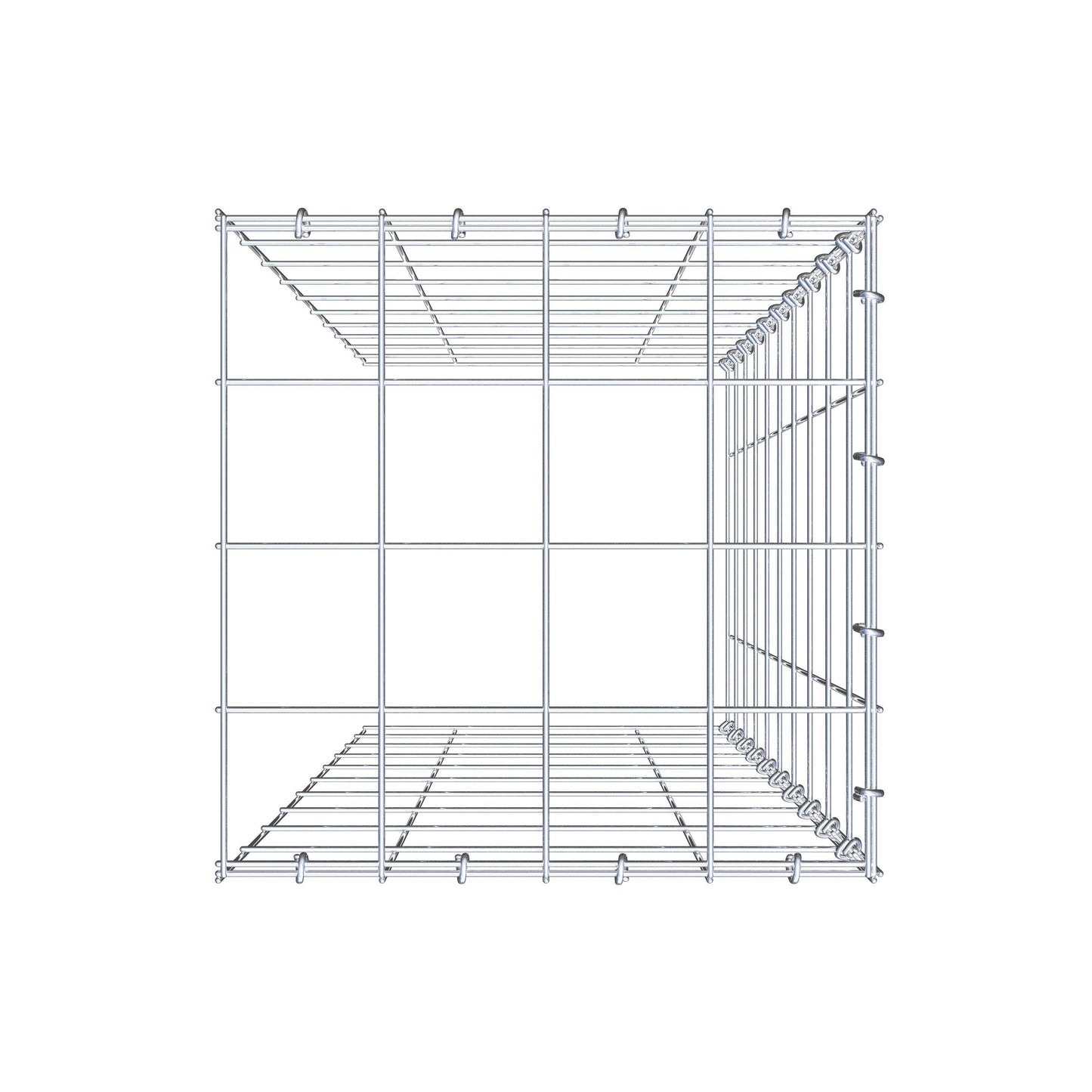 Anbaugabione Typ 4 100 cm x 40 cm x 40 cm (L x H x T), Maschenweite 10 cm x 10 cm, C-Ring