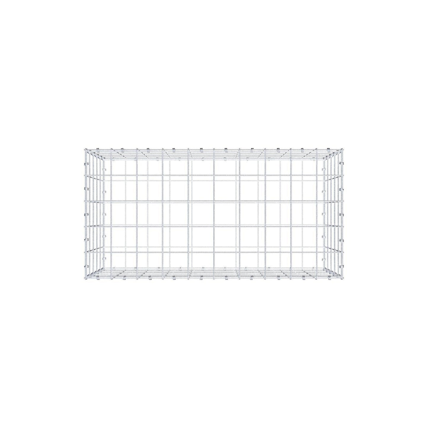 Gabbione 100 cm x 50 cm x 50 cm (L x H x P), maglia 10 x 10 cm, anello a spirale