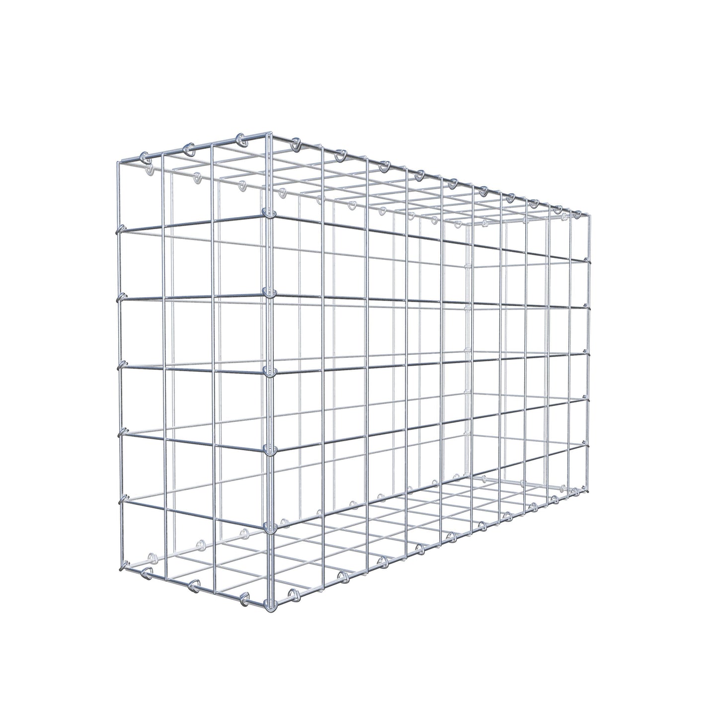 Gabbione 100 cm x 60 cm x 30 cm (L x H x P), maglia 10 cm x 10 cm, anello a C