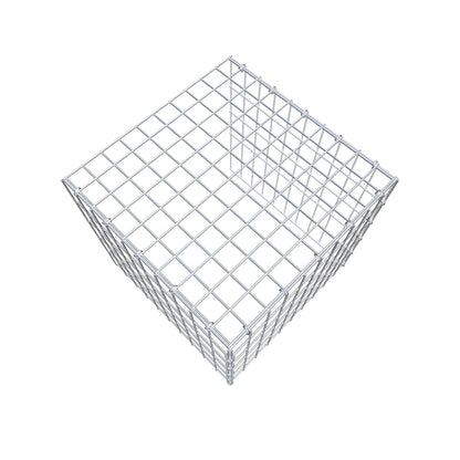 Opbouw schanskorf type 4 50 cm x 50 cm x 50 cm (L x H x D), maaswijdte 5 cm x 10 cm, C-ring