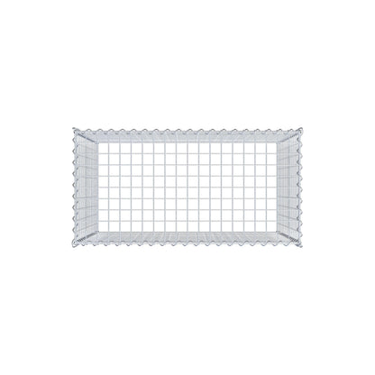 Opvokset gabion type 3 100 cm x 80 cm x 50 cm (L x H x D), maskestørrelse 5 cm x 5 cm, spiral